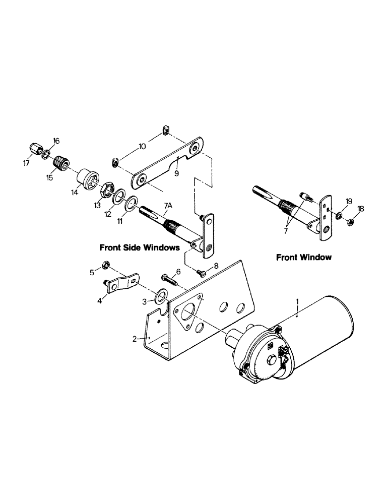 Схема запчастей Case IH STEIGER - (02-23) - WIPER DRIVE ASSEMBLY (06) - ELECTRICAL