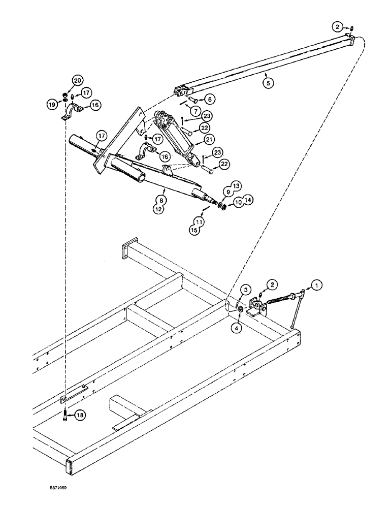 Схема запчастей Case IH 4900 - (9-06) - SECONDARY WING FRAME AXLES AND DEPTH CONTROL (09) - CHASSIS/ATTACHMENTS