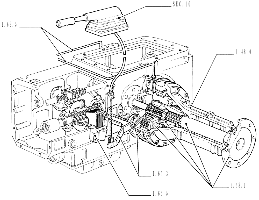 Схема запчастей Case IH MXU110 - (1.47.0) - SEC. 05 - REAR AXLE (05) - REAR AXLE