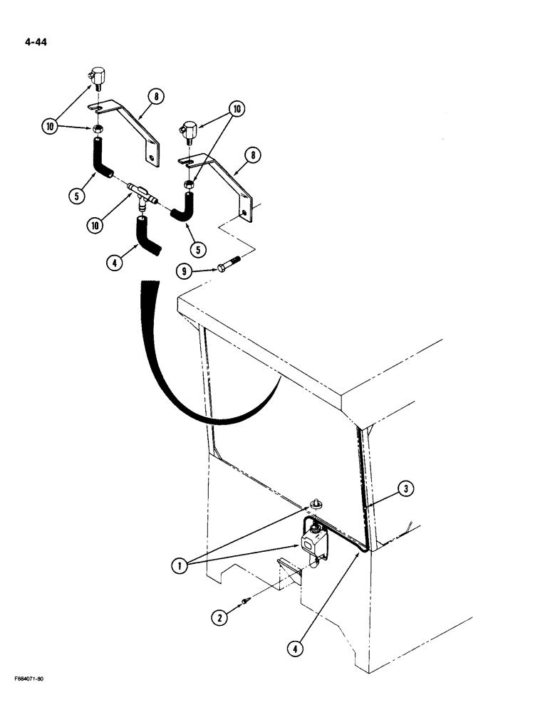 Схема запчастей Case IH 9190 - (4-44) - WINDOW WASHER, IF EQUIPPED (04) - ELECTRICAL SYSTEMS