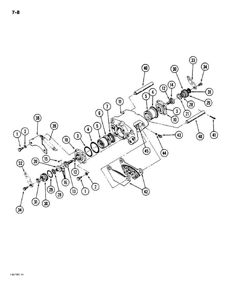 Схема запчастей Case IH 9180 - (7-08) - BRAKE CALIPER ASSEMBLY, WITH PARK BRAKE (07) - BRAKES