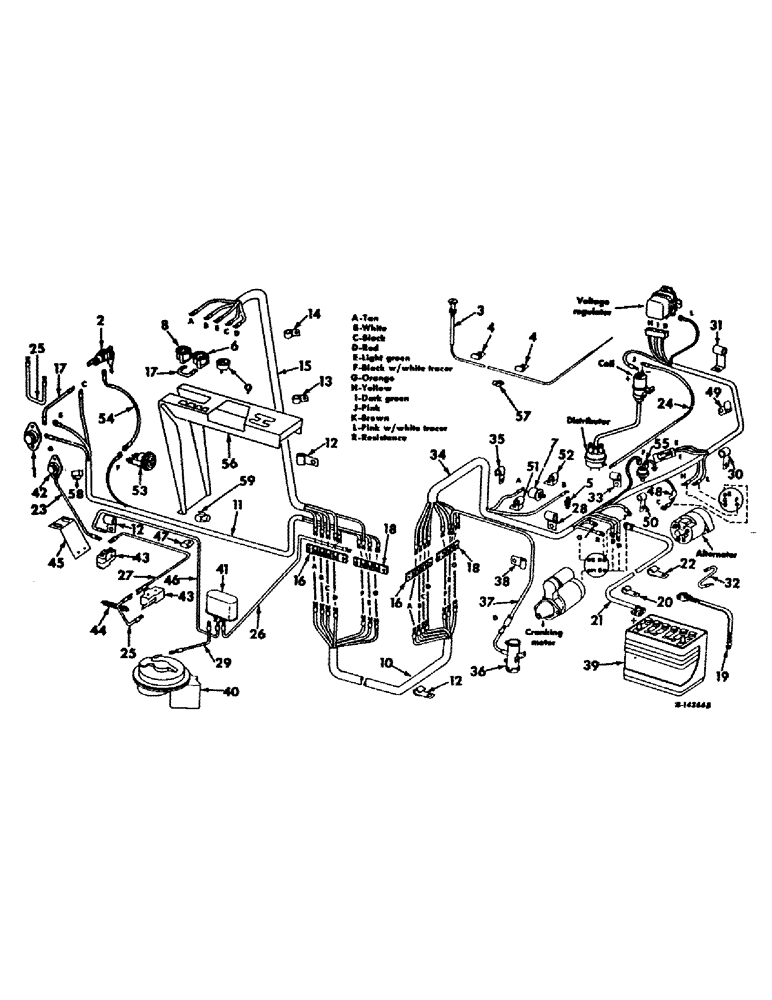 Схема запчастей Case IH 403 - (247) - ELECTRICAL SYSTEM, WIRING DIAGRAM, COMBINE S/N 941 AND ABOVE, C-282 ENGINE (55) - ELECTRICAL SYSTEMS