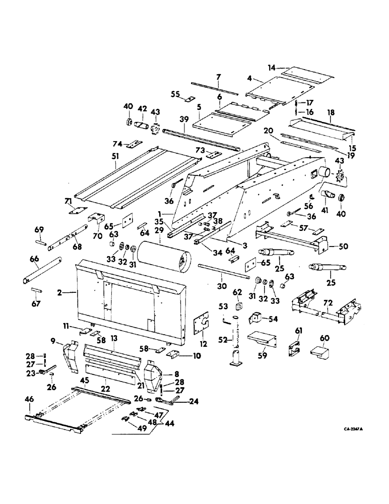 Схема запчастей Case IH 615 - (33-02) - FEEDER, FEEDER, ADAPTER AND CONVEYOR (13) - FEEDER