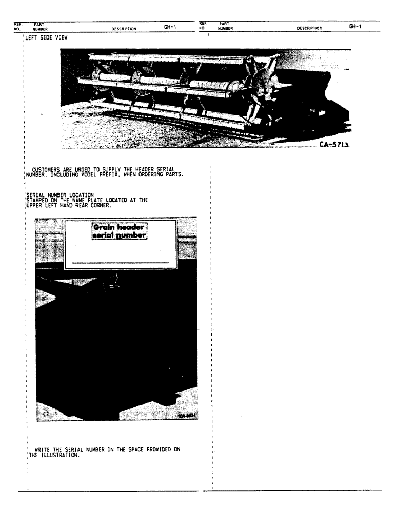 Схема запчастей Case IH 810 - (C-02) - SERIAL NUMBER LOCATION (58) - ATTACHMENTS/HEADERS