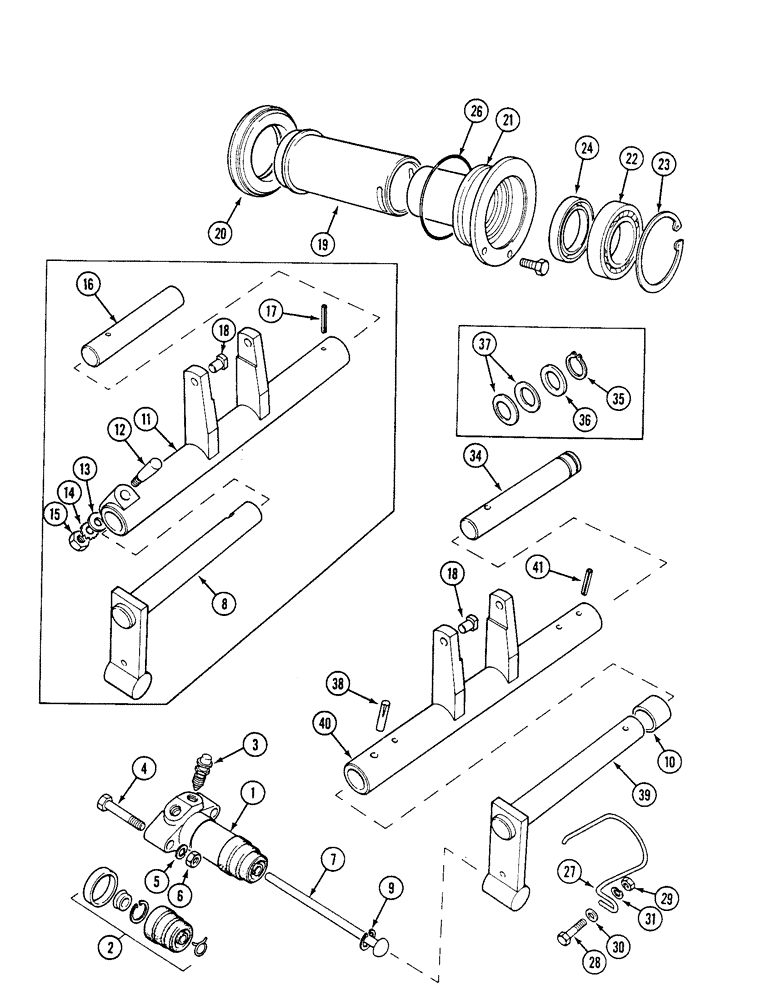 Схема запчастей Case IH 1494 - (6-170) - TRANSMISSION CLUTCH RELEASE MECHANISM, MECHANICAL COMPONENTS (06) - POWER TRAIN