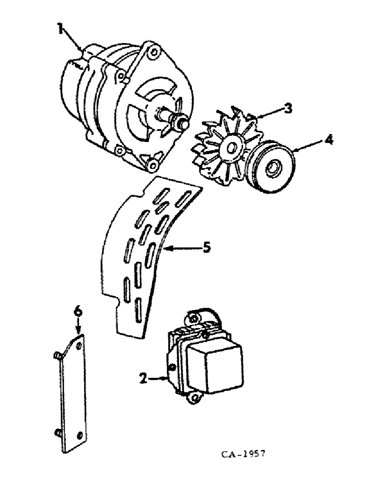 Схема запчастей Case IH 1466 - (08-03) - ELECTRICAL, ALTERNATOR-GENERATOR & CONNECTIONS, W/ EXT. VOLTAGE REGULATOR, 966, 1066, & 1466 TRACTOR (06) - ELECTRICAL