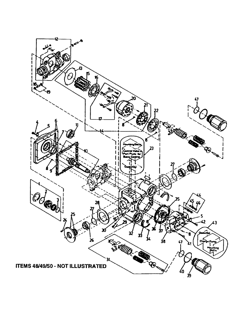 Схема запчастей Case IH 7000 - (B03-06) - HYDRAULIC PUMP, TANDEM TRANSMISSION, REAR Hydraulic Components & Circuits