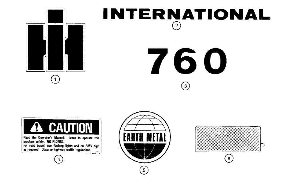 Схема запчастей Case IH 760 - (9-15) - DECALS, INTERNATIONAL (09) - CHASSIS/ATTACHMENTS