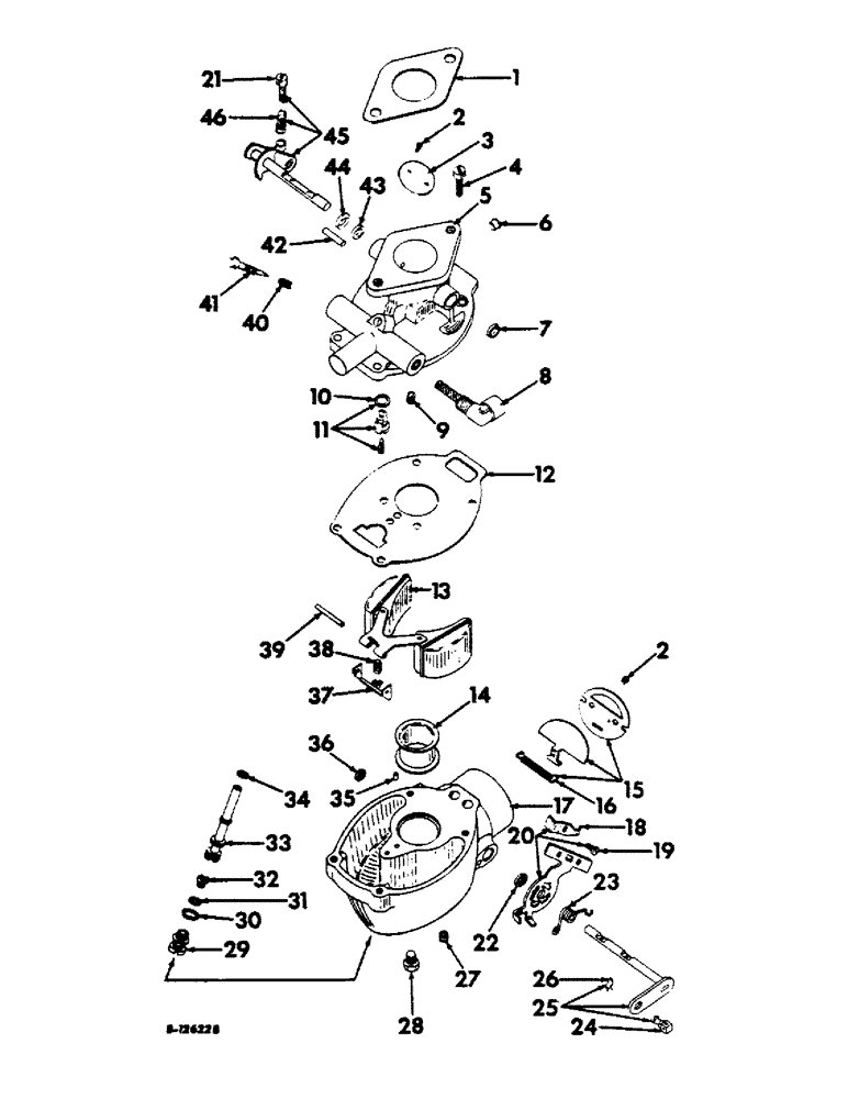 Схема запчастей Case IH 504 - (038) - FUEL SYSTEM, CARBURETOR, MARVEL-SCHEBLER TSX-857 (02) - FUEL SYSTEM