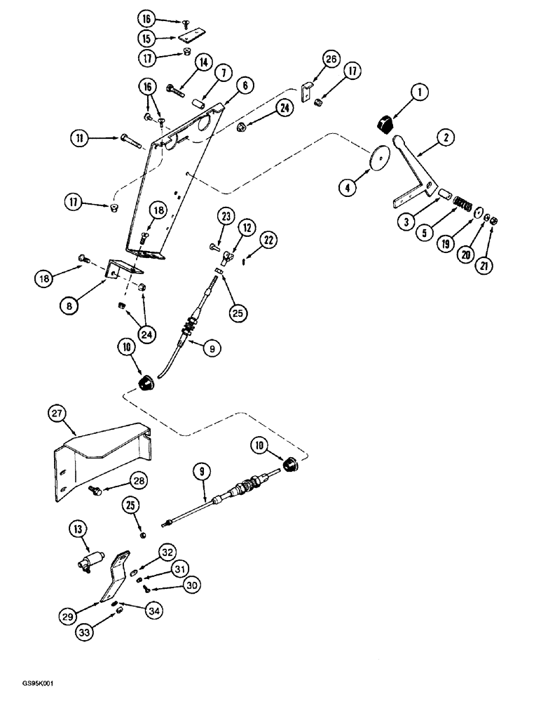 Схема запчастей Case IH 2055 - (3-12) - THROTTLE CONTROLS (02) - FUEL SYSTEM