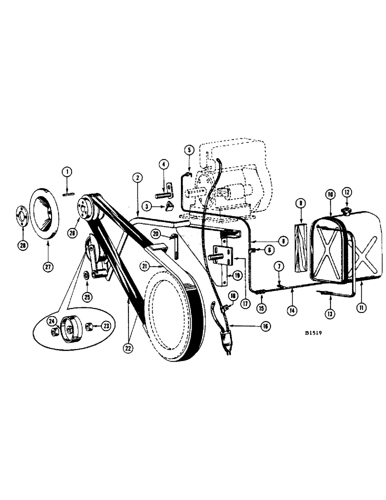 Схема запчастей Case IH 200 - (62) - ENGINE ATTACHMENT 