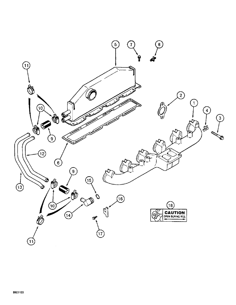 Схема запчастей Case IH 2022 - (2-30) - MANIFOLDS, 6TA-830 ENGINE (01) - ENGINE