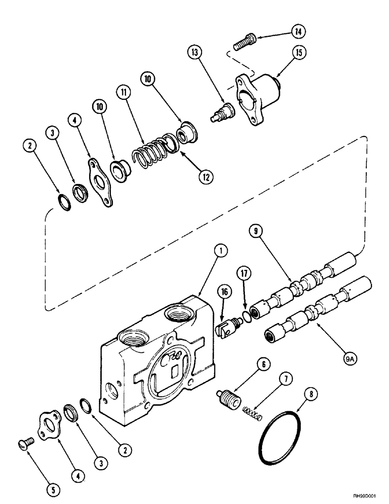 Схема запчастей Case IH L700 - (8-38) - VALVE SECTION (08) - HYDRAULICS