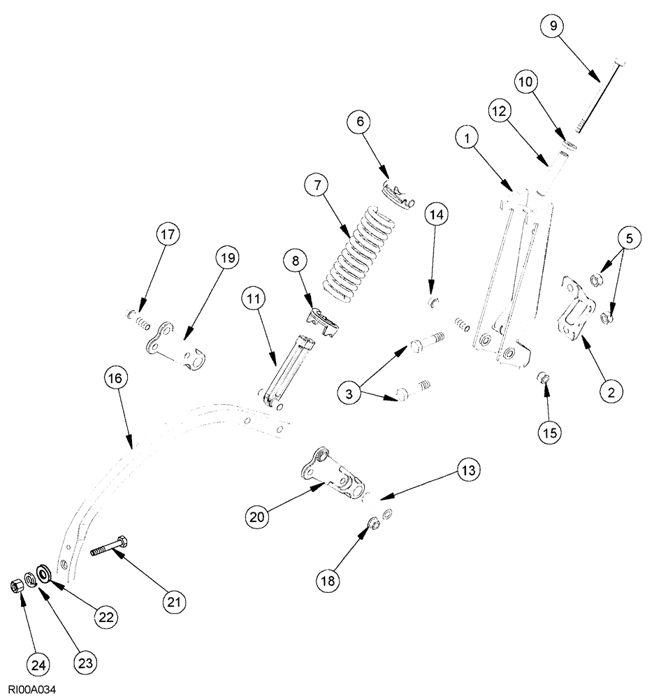 Схема запчастей Case IH 5850 - (09-92) - SHANK ASSEMBLY (09) - CHASSIS