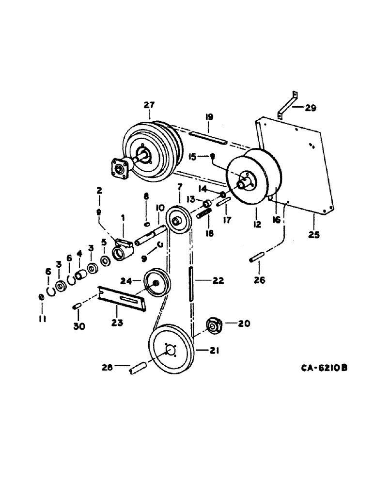 Схема запчастей Case IH 1480 - (24-07) - CLEANING FAN AND DRIVE, SLOW SPEED FAN DRIVE (15) - CLEANING