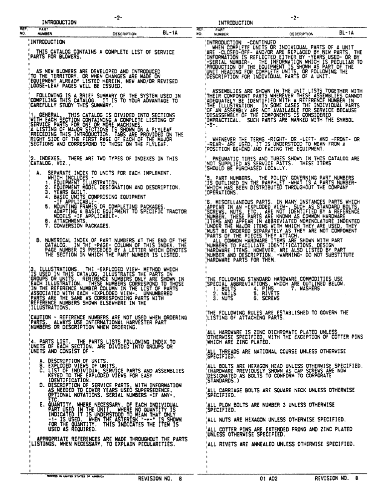 Схема запчастей Case IH 47 - (2) - INTRODUCTION 