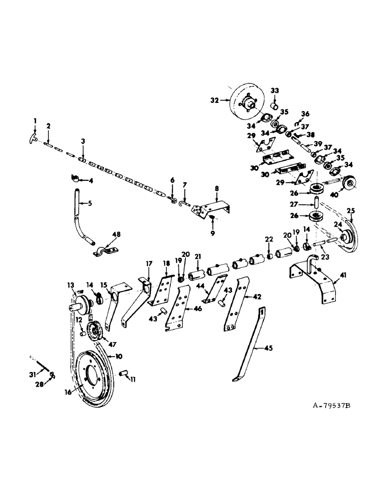 Схема запчастей Case IH 15 - (B-10) - POWER TAKE-OFF DRIVE, FOR 27, 37, 46, 47, 420, 425, 428, 430,435,440, AND 445 BALERS 