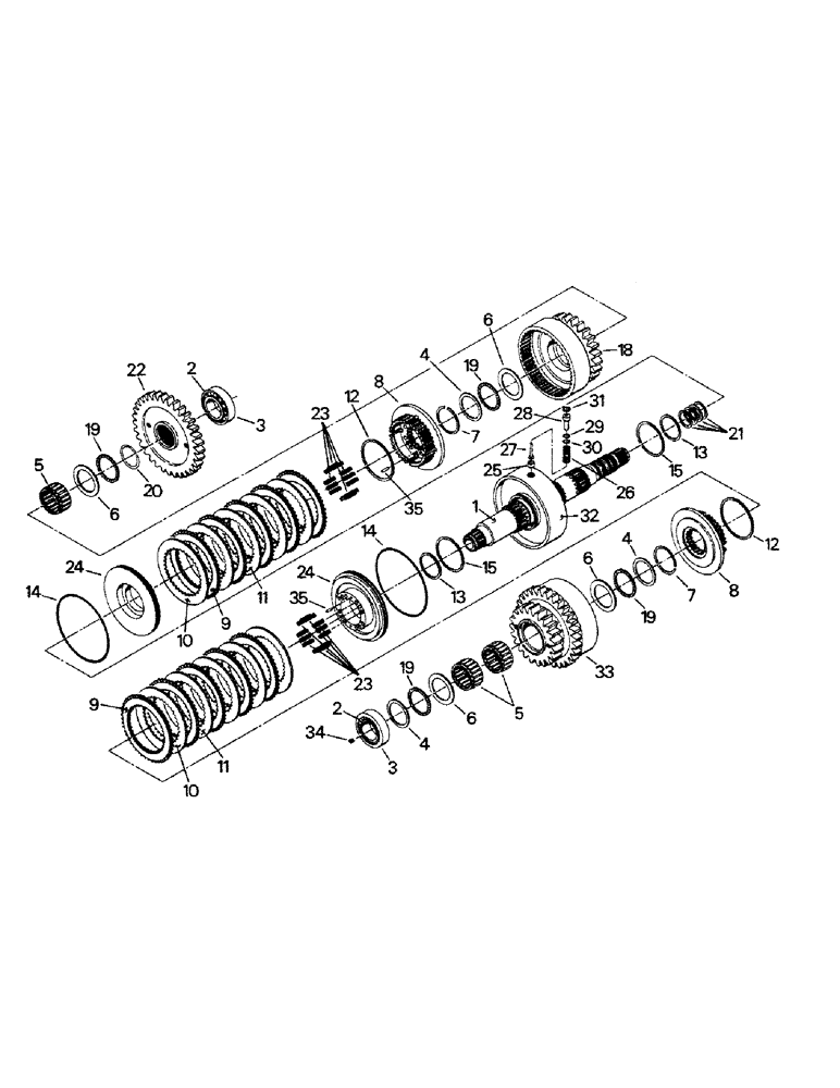 Схема запчастей Case IH KP-1400 - (04-32) - 7" CLUTCH PACK ASSEMBLY (04) - Drive Train