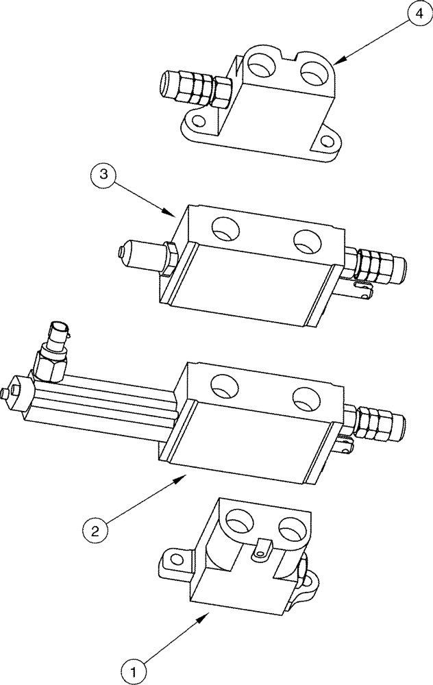 Схема запчастей Case IH L505 - (08-45) - CONTROL VALVE EXTERNAL VALVE 2 FUNCTION MX80C - MX100C WITH SELF LEVELING (08) - HYDRAULICS