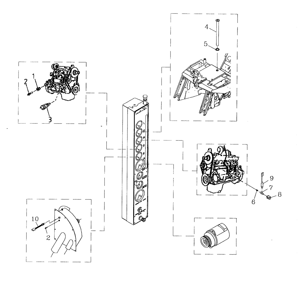 Схема запчастей Case IH 7700 - (C07[02]) - SENDERS AND SWITCHES {125} Engine & Engine Attachments