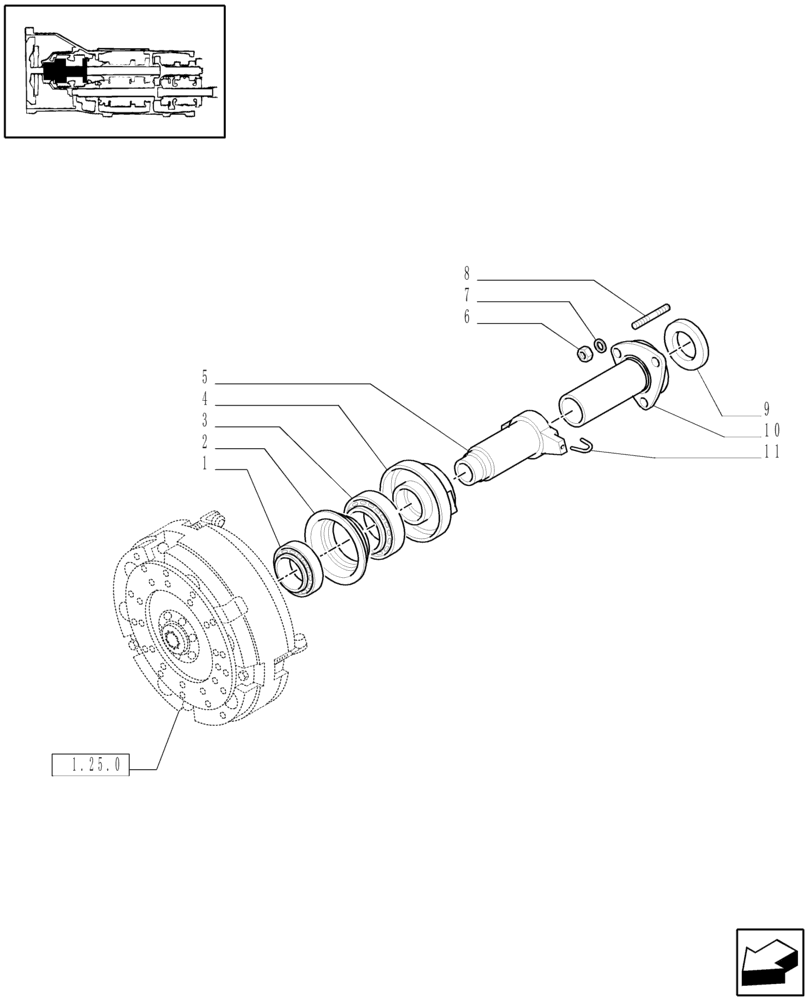 Схема запчастей Case IH JX70 - (1.26.2) - COVER SUPPORT AND LEVER (03) - TRANSMISSION