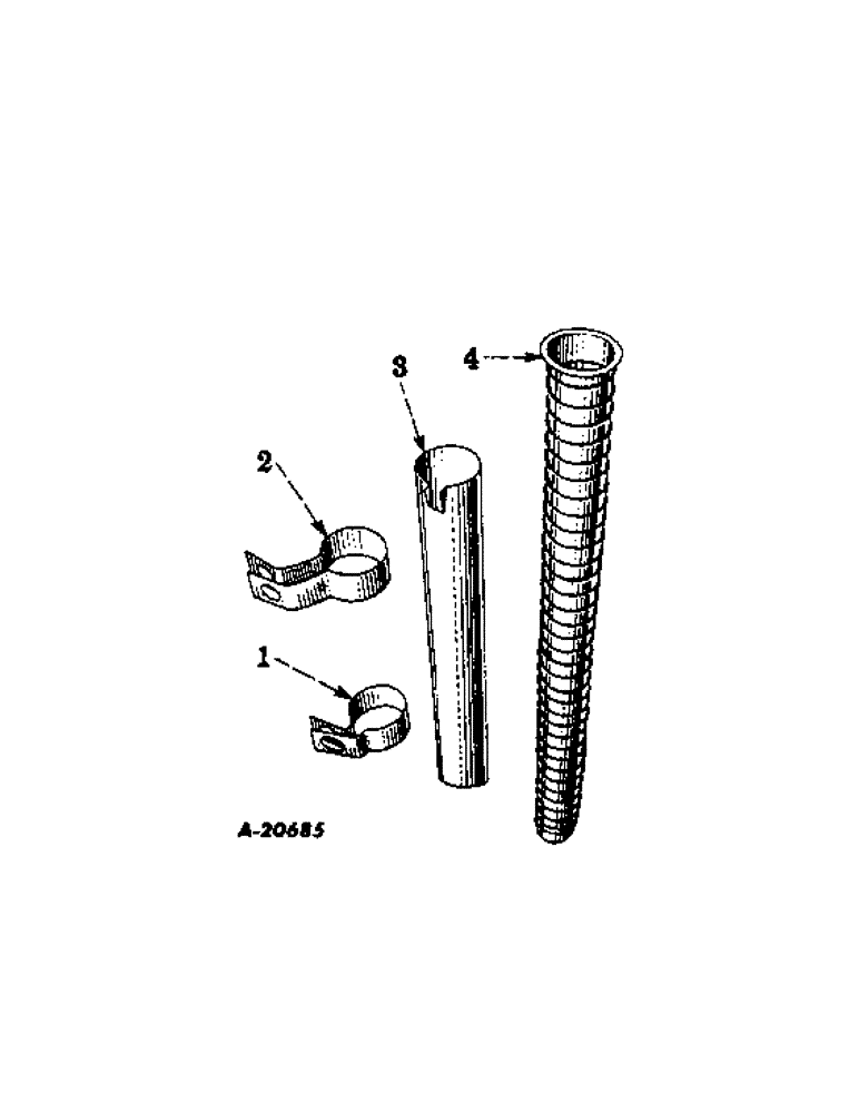 Схема запчастей Case IH 43 - (E-4) - CLAMP, TUBE AND SPOUT 