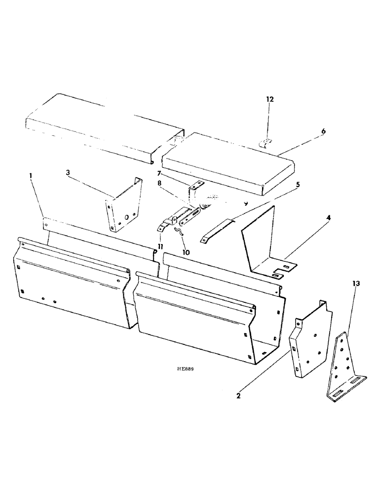 Схема запчастей Case IH 510 - (A-40) - GRASS SEED HOPPER UNIT, LOW REAR MOUNTED TYPE 