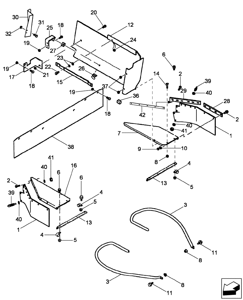 Схема запчастей Case IH 2588 - (88.230.23) - STRAW SPREADER - SHIELDS (88) - ACCESSORIES