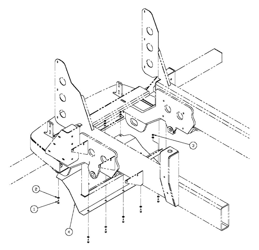 Схема запчастей Case IH FLX4330 - (04-016) - SKID PLATE GROUP Frame & Suspension