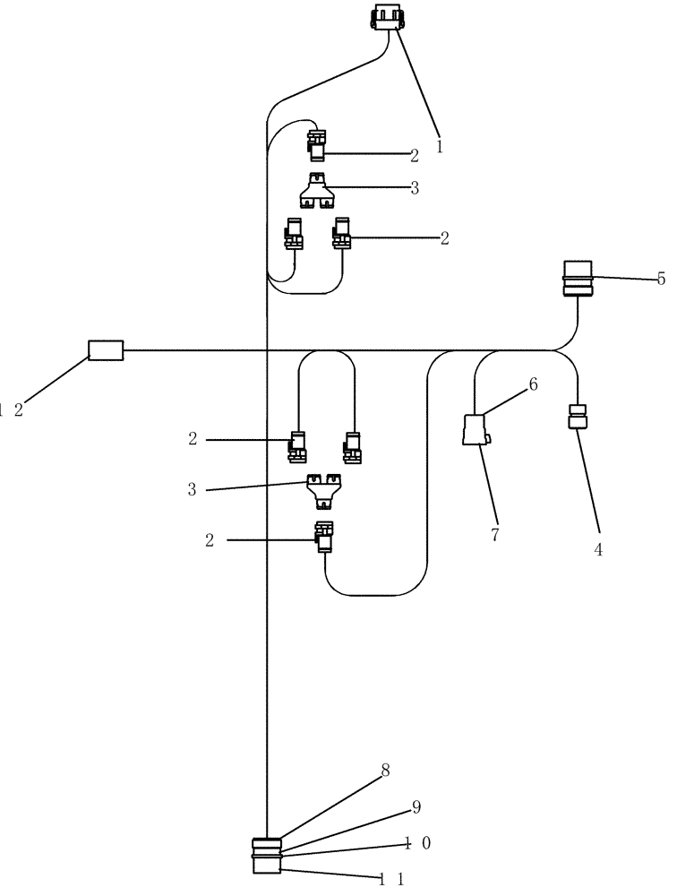 Схема запчастей Case IH 1200 - (A.50.A[13]) - ELECTRICAL - ADVANCED FARMING SYSTEMS UNIVERSAL TRACTOR HARNESS 400480A1 A - Distribution Systems