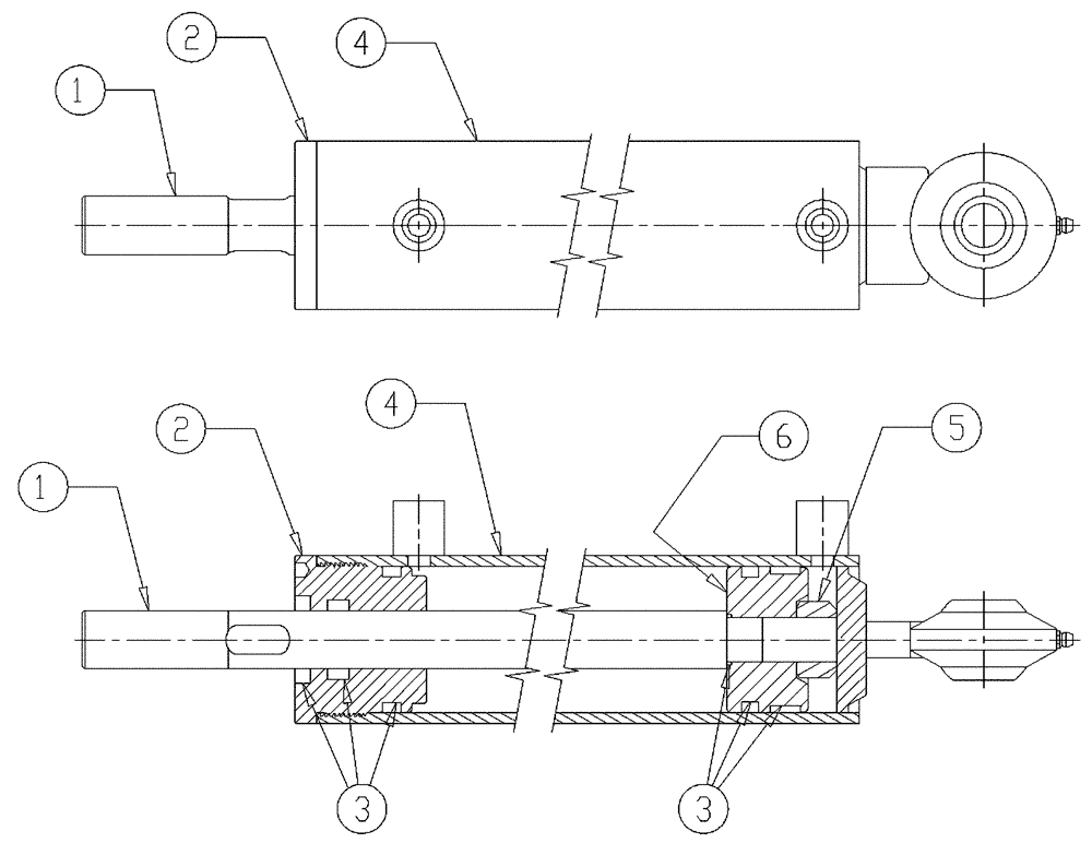 Схема запчастей Case IH 437 - (06-006) - CYLINDER, 2.5 INCH X 10 INCH, W/UNIBALL Hydraulic Plumbing