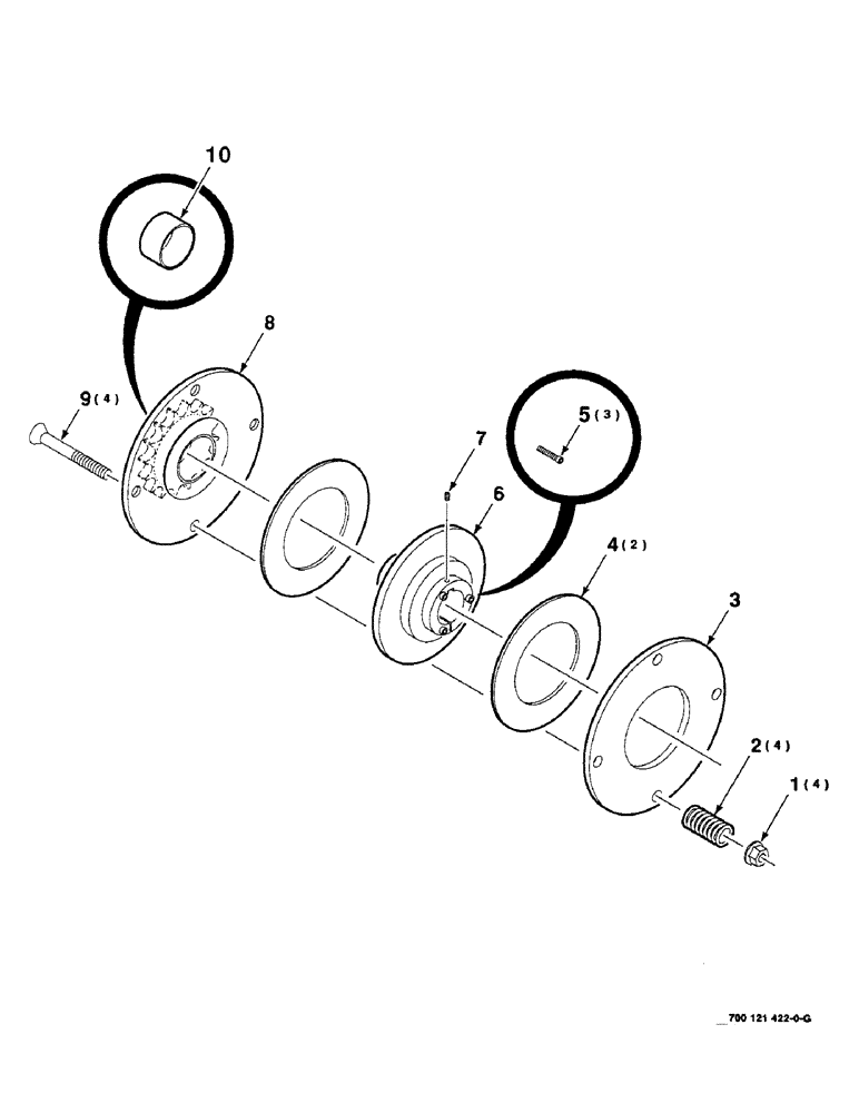 Схема запчастей Case IH 8840 - (2-34) - CLUTCH ASSEMBLY - LOWER (58) - ATTACHMENTS/HEADERS