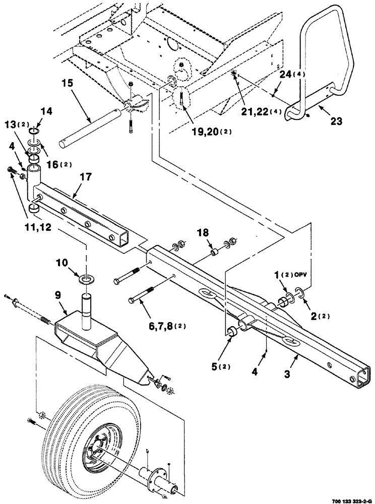 Схема запчастей Case IH 8870 - (07-72) - REAR WHEEL ASSEMBLY - RIGHT (27) - REAR AXLE SYSTEM