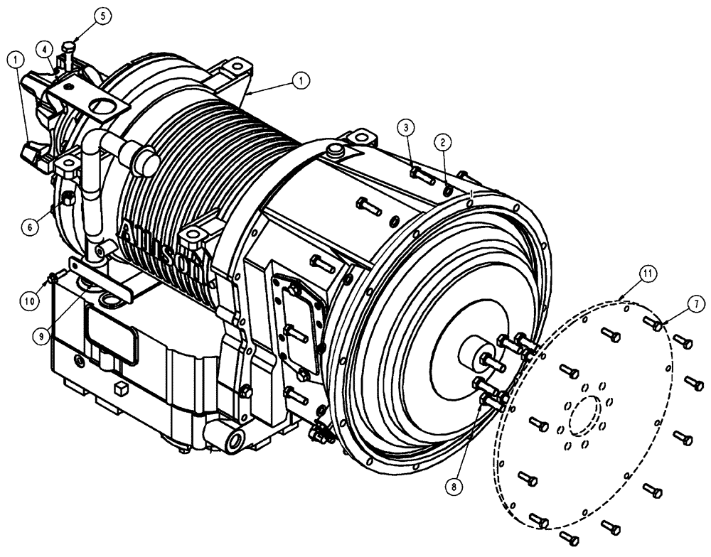 Схема запчастей Case IH FLX3010 - (03-001) - TRANSMISSION GROUP, FLX 3010 (03) - TRANSMISSION