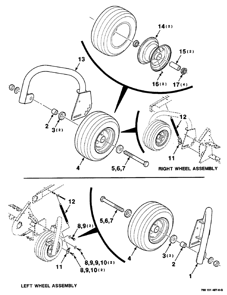 Схема запчастей Case IH RS451 - (3-10) - PICKUP GAUGE WHEEL AND SUPPORT ASSEMBLIES Pickup