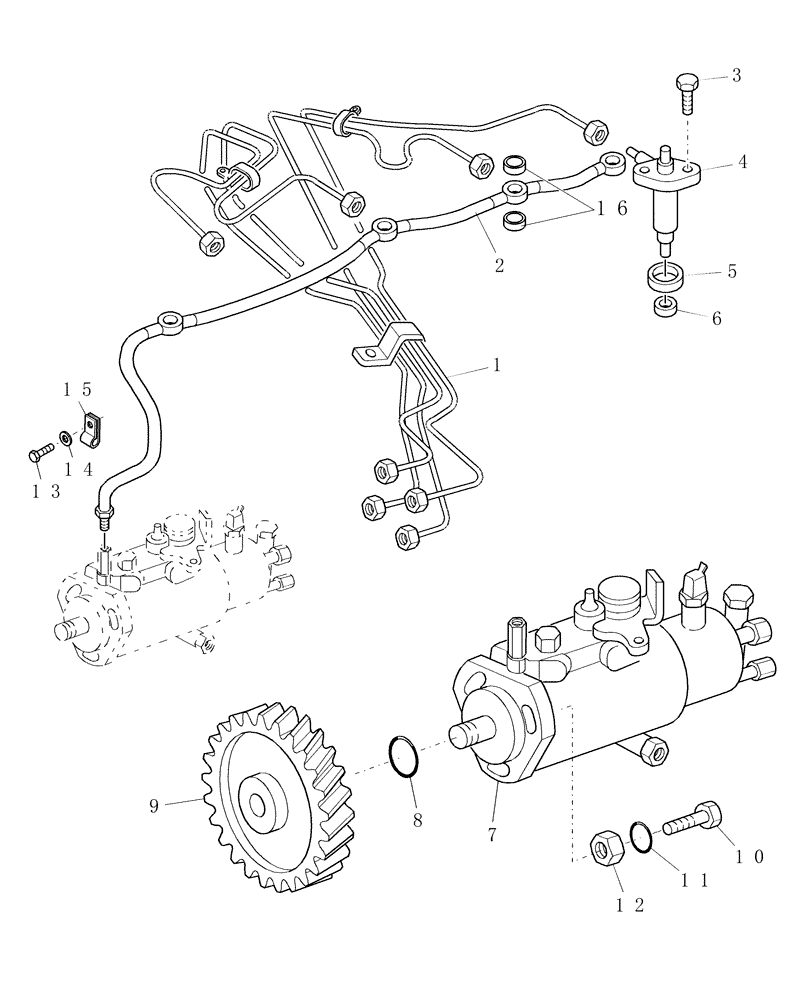 Схема запчастей Case IH WDX1101 - (092) - ENGINE, FUEL INJECTOR, PUMP & LINES (10) - ENGINE