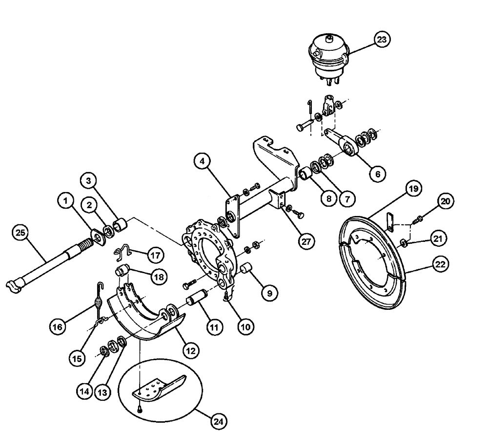 Схема запчастей Case IH FLX3300B - (04-005) - REAR AXLE BRAKE Frame & Suspension