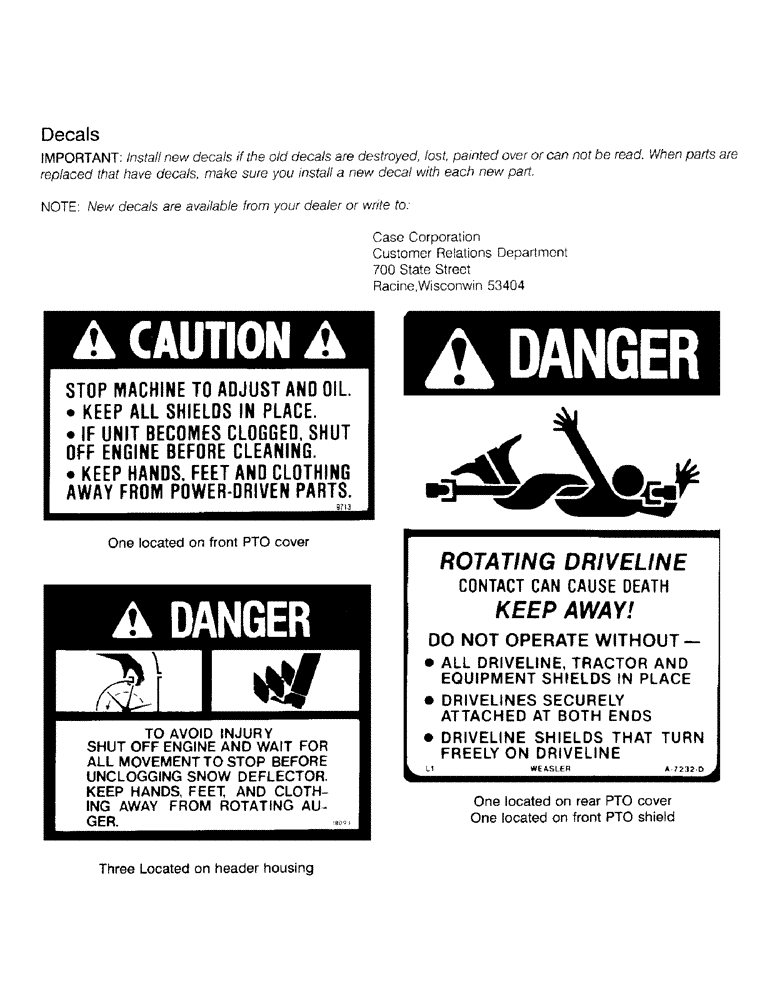 Схема запчастей Case IH 56FTS - (06) - DECALS 