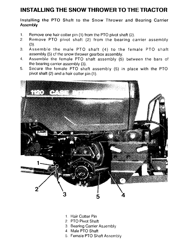 Схема запчастей Case IH ST148 - (20) - INSTALLING THE SNOW THROWER TO THE TRACTOR 