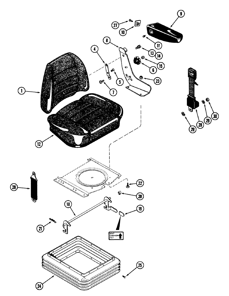 Схема запчастей Case IH 1896 - (9-368) - OPERATOR SEAT, AIR/OIL SUSPENSION (09) - CHASSIS/ATTACHMENTS