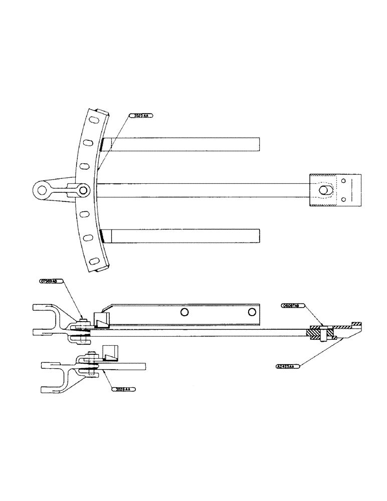 Схема запчастей Case IH 920 - (18) - HEAVY DUTY SWINGING DRAW BAR WITH CLEVIS END (09) - CHASSIS