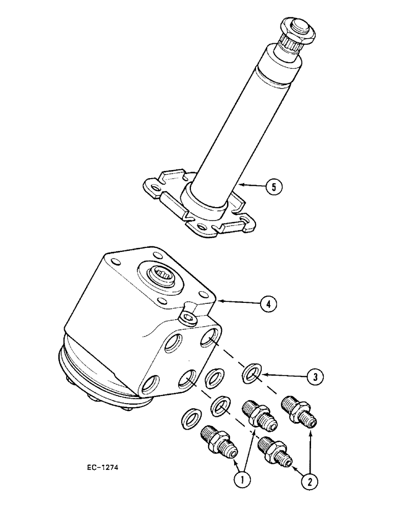 Схема запчастей Case IH 248 - (5-304) - STEERING VALVE AND COLUMN, 248, 485, 258, 585, 385, 18001- (05) - STEERING