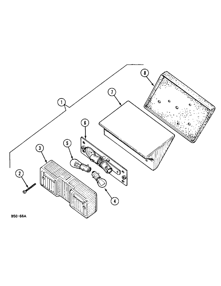 Схема запчастей Case IH 248 - (4-246) - STOP TAIL AND FLASHER LIGHTS, VERSION WITH CAB (04) - ELECTRICAL SYSTEMS