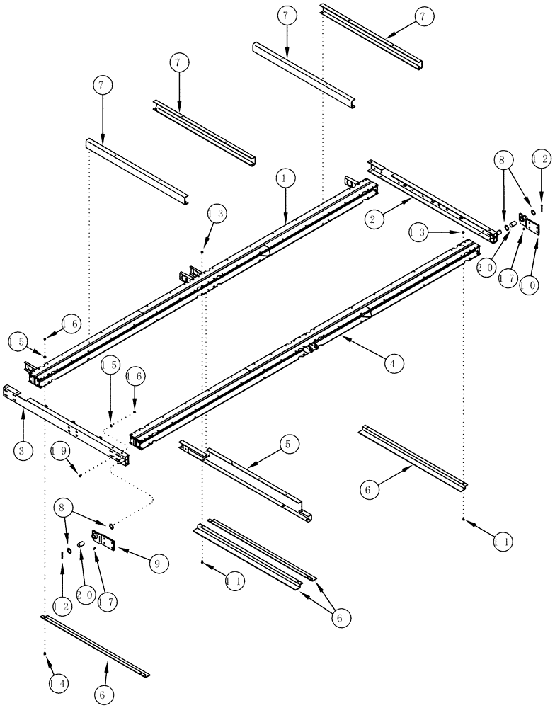 Схема запчастей Case IH CPX610 - (09D-17) - BASKET DOOR, FRAME - ASN JJC0250100 (16) - BASKET