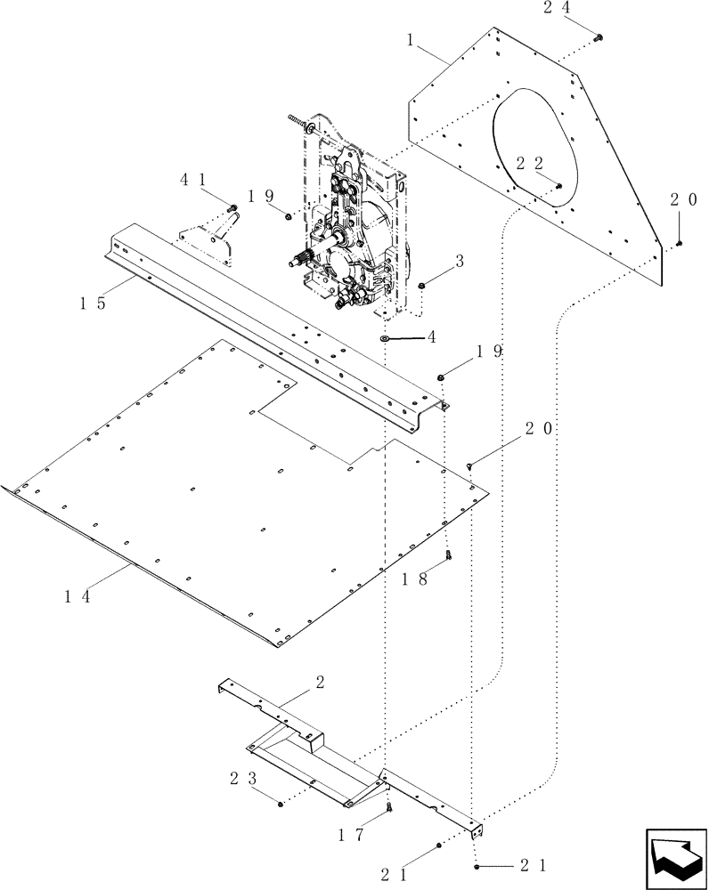 Схема запчастей Case IH 2588 - (66.260.11) - ROTOR DRIVE - MOUNTING SUPPORTS (66) - THRESHING