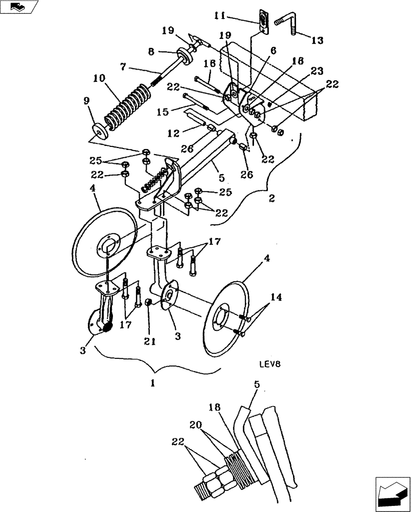 Схема запчастей Case IH 1300 - (75.200.05) - DISC LEVELER (75) - SOIL PREPARATION