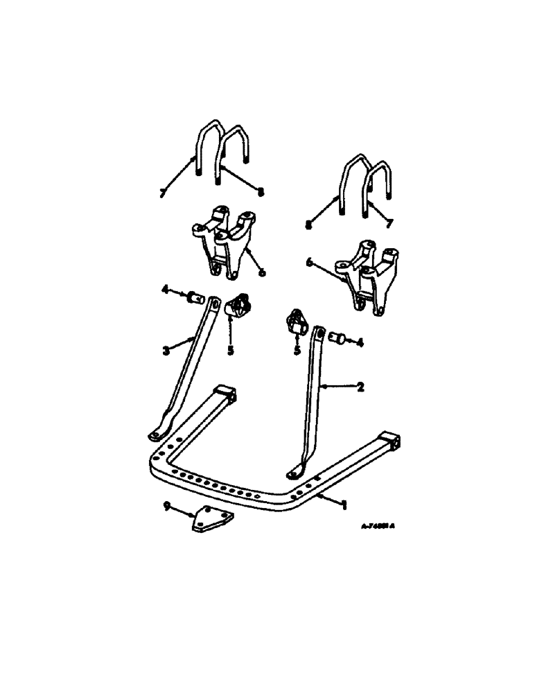 Схема запчастей Case IH 21206 - (K-02[1]) - DRAWBARS AND HITCHES, VERTICALLY ADJUSTABLE DRAWBAR Drawbars & Hitches