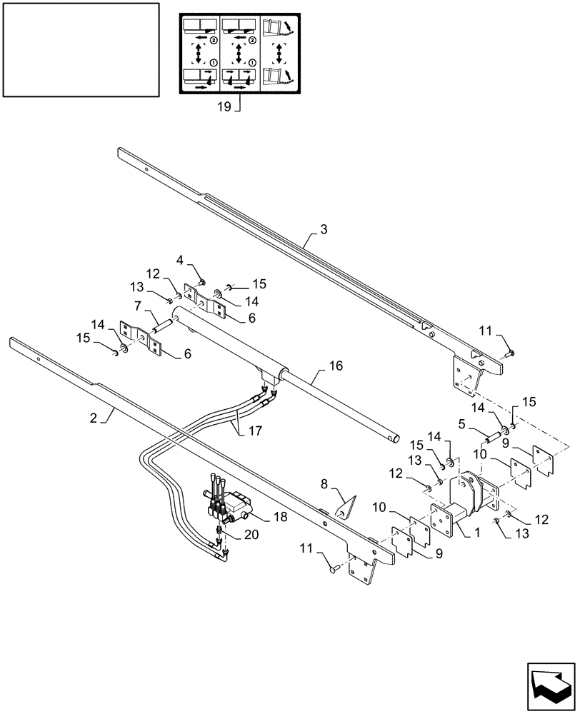 Схема запчастей Case IH LB333R - (18.87727440[01]) - DIA : PARTIAL BALE EJECT (18) - ACCESSORIES