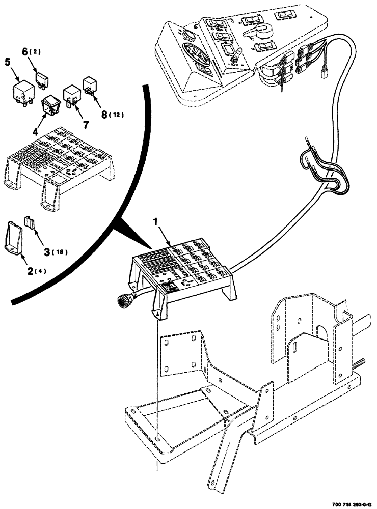 Схема запчастей Case IH 8860 - (04-08) - CONSOLE WIRE HARNESS ASSEMBLY (55) - ELECTRICAL SYSTEMS