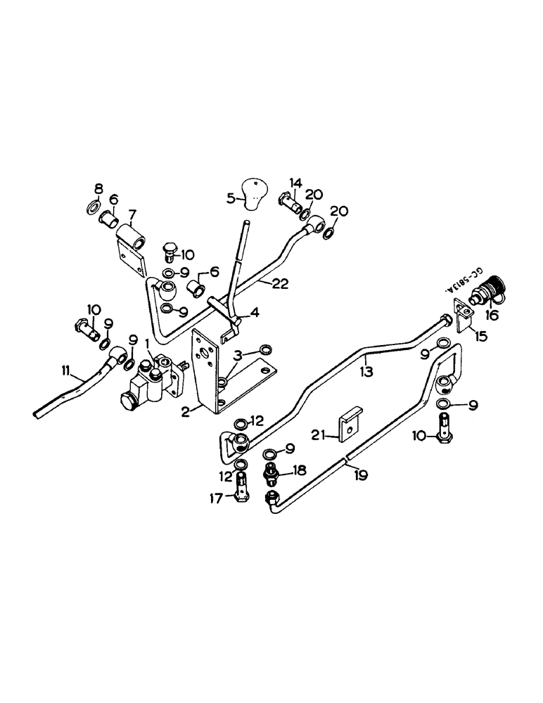 Схема запчастей Case IH 744 - (2I19) - HYDRAULIC TRAILER BRAKE, MANUALLY OPERATED, 644/744 (07) - HYDRAULICS